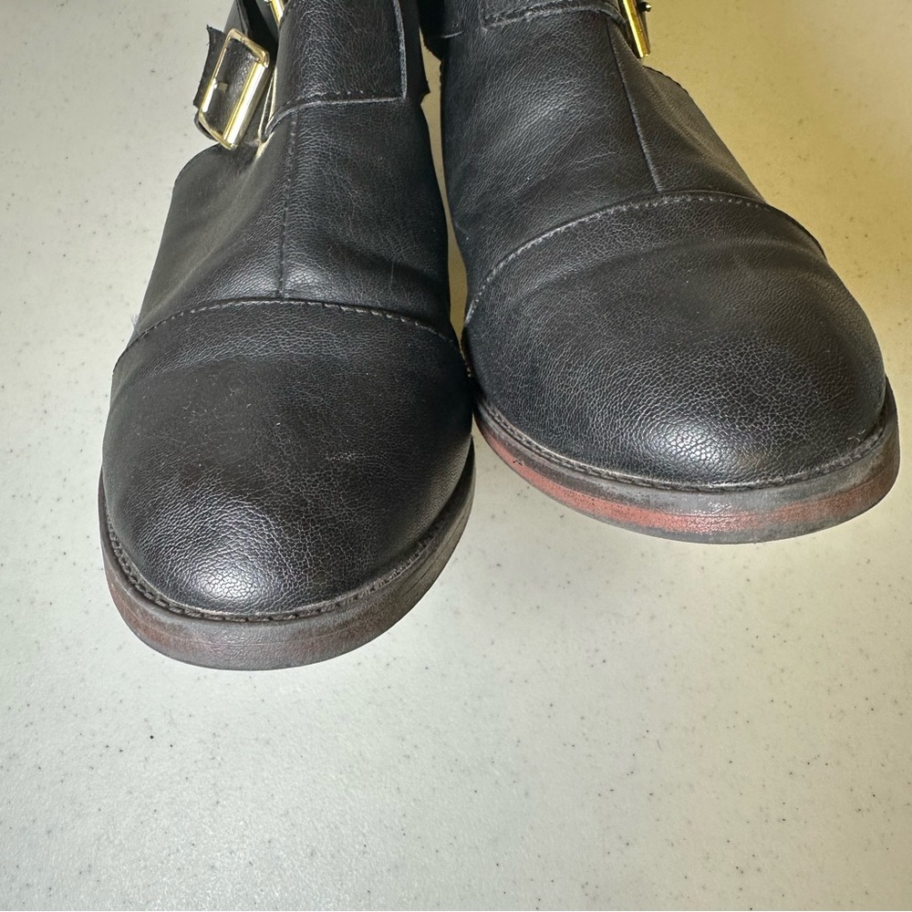 Mossimo Black Ankle Booties with Buckle Details size 10 Women - Picture 9 of 12